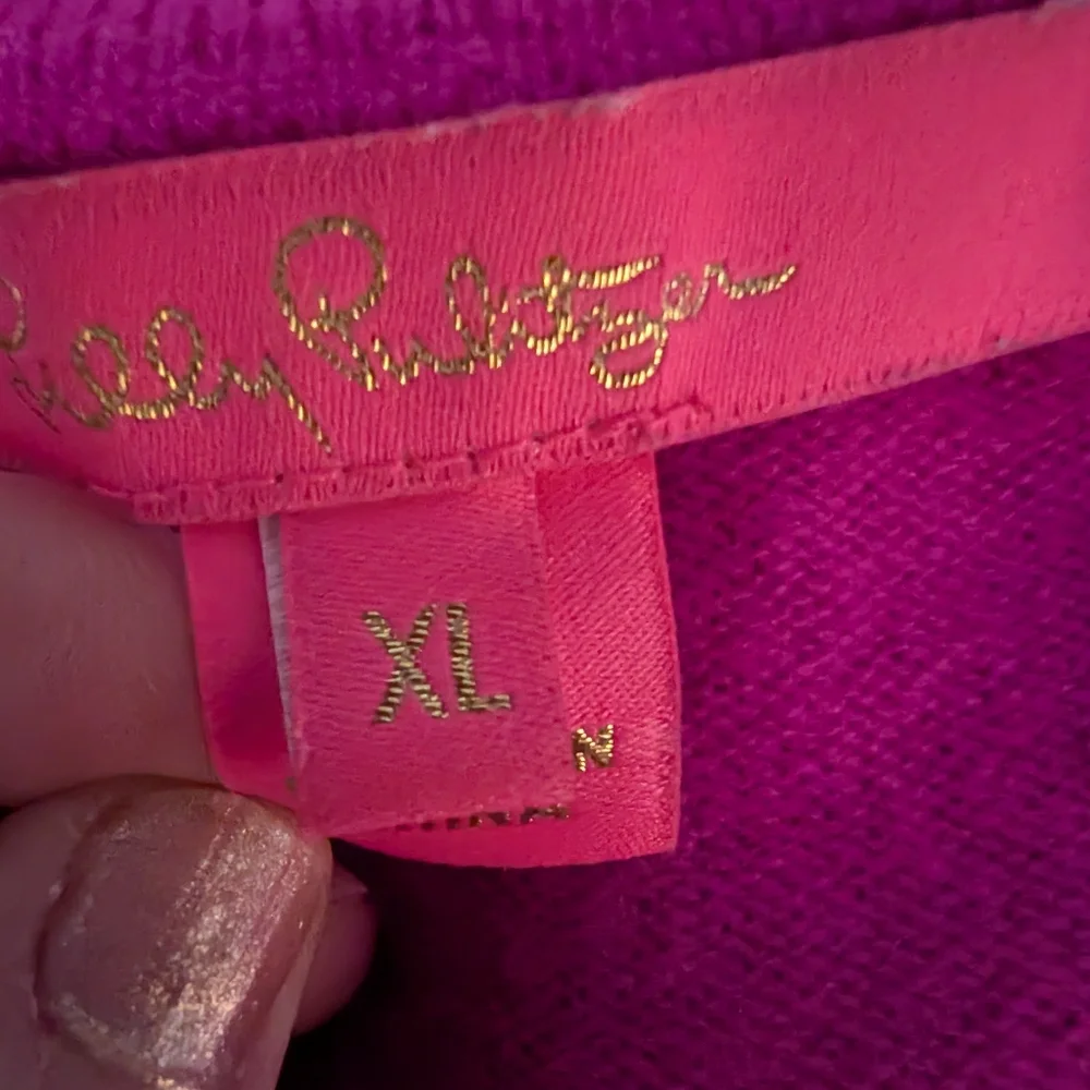 Lilly Pulitzer Fuchsia V-Neck Sweater - Picture 4 of 6